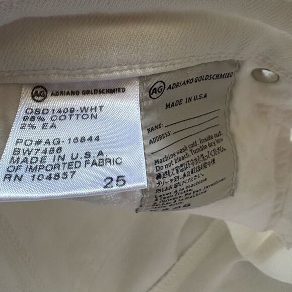 AG Adriano goldschmied white City Jean Shorts - Picture 5 of 7